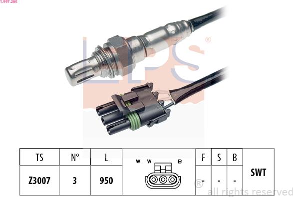 EPS 1.997.265 - Лямбда-зонд, датчик кисню avtolavka.club