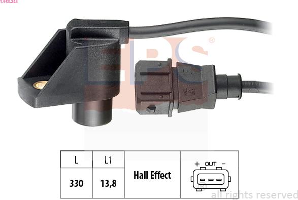 EPS 1.953.243 - Датчик, положення розподільного валу avtolavka.club