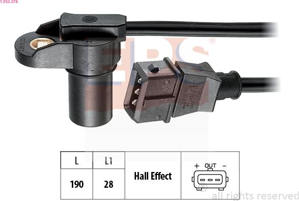 EPS 1.953.278 - Датчик, положення розподільного валу avtolavka.club