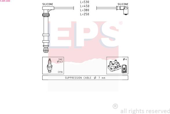 EPS 1.501.503 - Комплект проводів запалювання avtolavka.club
