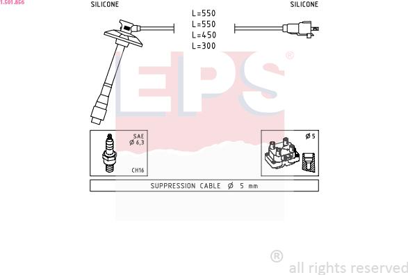 EPS 1.501.856 - Комплект проводів запалювання avtolavka.club
