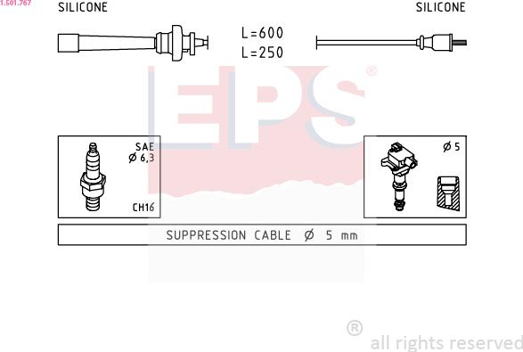 EPS 1.501.767 - Комплект проводів запалювання avtolavka.club
