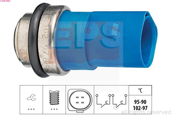 EPS 1.850.692 - Термовимикач, вентилятор радіатора / кондиціонера avtolavka.club