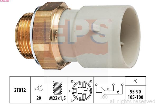EPS 1.850.639 - Термовимикач, вентилятор радіатора / кондиціонера avtolavka.club