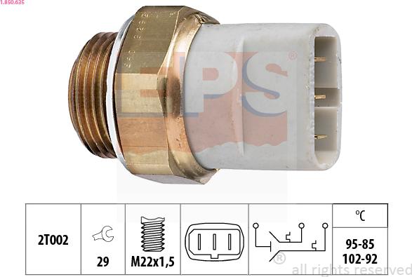 EPS 1.850.635 - Термовимикач, вентилятор радіатора / кондиціонера avtolavka.club