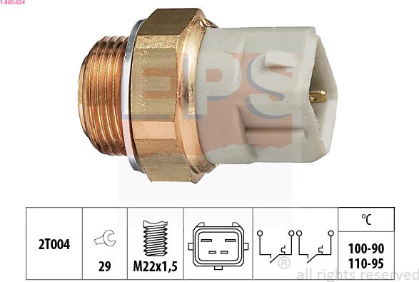 EPS 1.850.624 - Термовимикач, вентилятор радіатора / кондиціонера avtolavka.club
