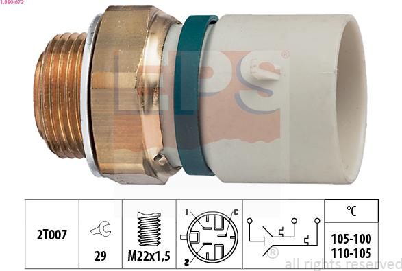 EPS 1.850.673 - Термовимикач, вентилятор радіатора / кондиціонера avtolavka.club