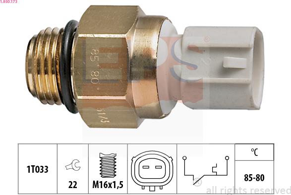 EPS 1.850.173 - Термовимикач, вентилятор радіатора / кондиціонера avtolavka.club