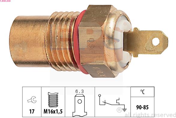 EPS 1.850.258 - Термовимикач, вентилятор радіатора / кондиціонера avtolavka.club
