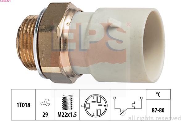 EPS 1.850.271 - Термовимикач, вентилятор радіатора / кондиціонера avtolavka.club