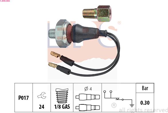EPS 1.800.065 - Датчик, тиск масла avtolavka.club