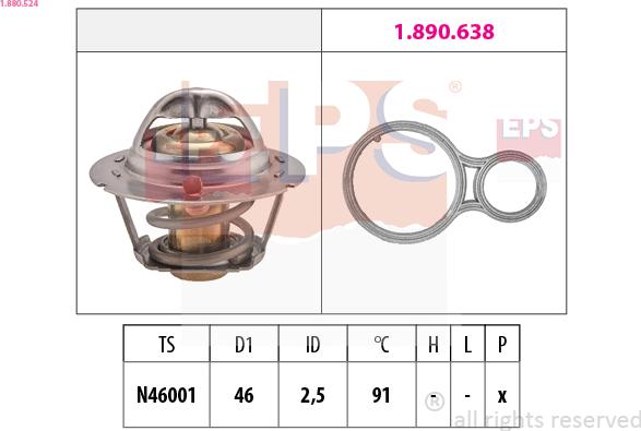 EPS 1.880.524 - Термостат, охолоджуюча рідина avtolavka.club