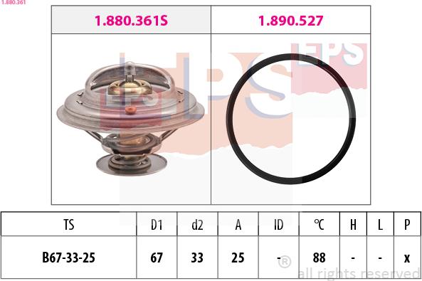 EPS 1.880.361 - Термостат, охолоджуюча рідина avtolavka.club