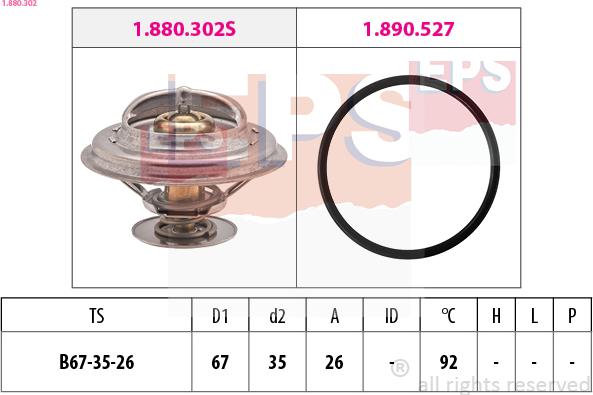 EPS 1.880.302 - Термостат, охолоджуюча рідина avtolavka.club