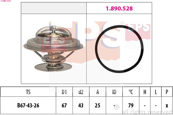 EPS 1.880.333 - Термостат, охолоджуюча рідина avtolavka.club