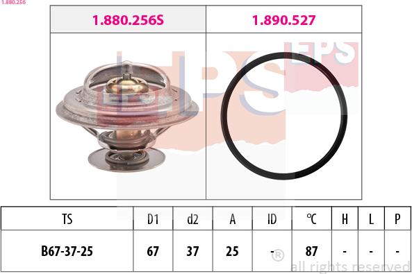 EPS 1.880.256 - Термостат, охолоджуюча рідина avtolavka.club