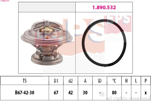 EPS 1.880.271 - Термостат, охолоджуюча рідина avtolavka.club