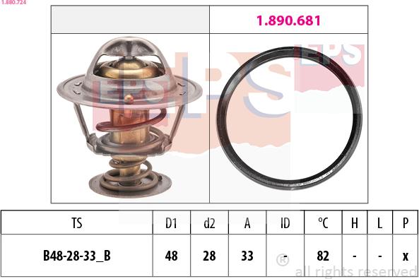 EPS 1.880.724 - Термостат, охолоджуюча рідина avtolavka.club