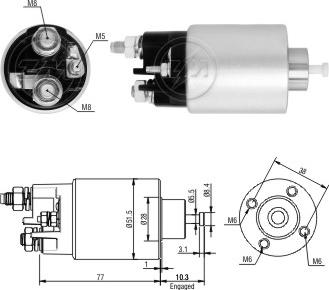 ERA ZM6993 - Тягове реле, стартер avtolavka.club