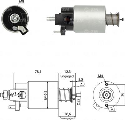 ERA ZM1665 - Тягове реле, стартер avtolavka.club