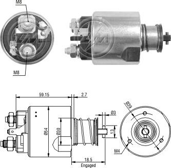 ERA ZM3491 - Тягове реле, стартер avtolavka.club