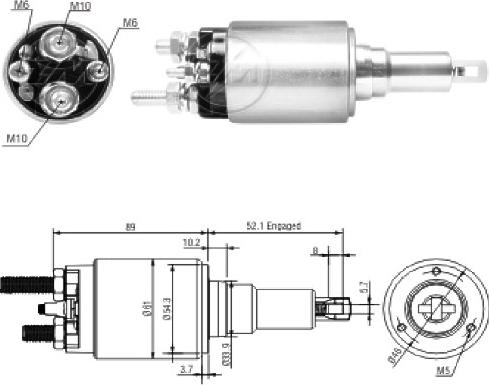 ERA ZM3639 - Тягове реле, стартер avtolavka.club