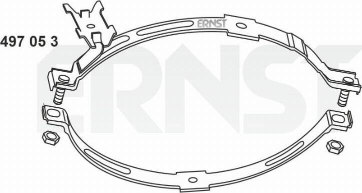 ERNST 497053 - Кронштейн, втулка, система випуску avtolavka.club