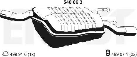 ERNST 540063 - Глушник вихлопних газів кінцевий avtolavka.club