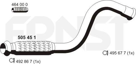 ERNST 505451 - Труба вихлопного газу avtolavka.club