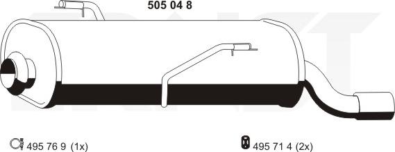 ERNST 505048 - Глушник вихлопних газів кінцевий avtolavka.club