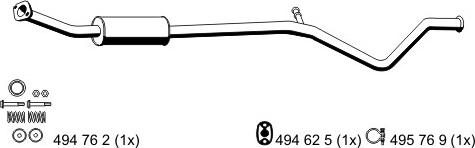 ERNST 505055 - Середній глушник вихлопних газів avtolavka.club