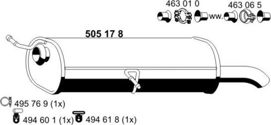 ERNST 505178 - Глушник вихлопних газів кінцевий avtolavka.club