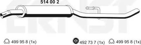 ERNST 514002 - Середній глушник вихлопних газів avtolavka.club