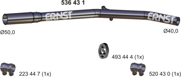 ERNST 536431 - Труба вихлопного газу avtolavka.club