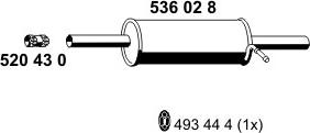 ERNST 536028 - Глушник вихлопних газів кінцевий avtolavka.club