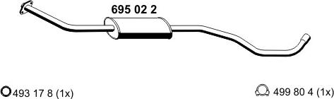 ERNST 695022 - Середній глушник вихлопних газів avtolavka.club