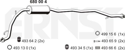 ERNST 680004 - Середній глушник вихлопних газів avtolavka.club