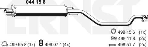 ERNST 044158 - Середній глушник вихлопних газів avtolavka.club