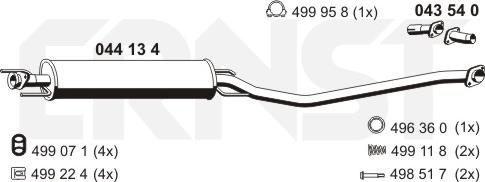 ERNST 044134 - Середній глушник вихлопних газів avtolavka.club