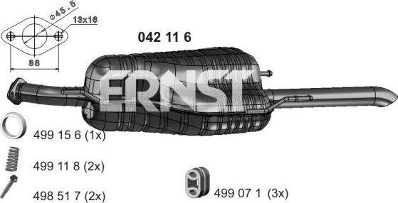 ERNST 042116 - Глушник вихлопних газів кінцевий avtolavka.club