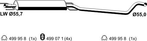 ERNST 054034 - Середній глушник вихлопних газів avtolavka.club