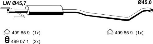 ERNST 054195 - Середній глушник вихлопних газів avtolavka.club