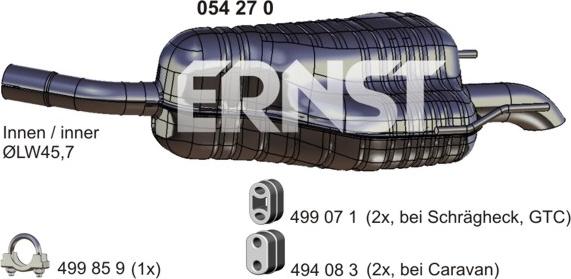 ERNST 054270 - Глушник вихлопних газів кінцевий avtolavka.club