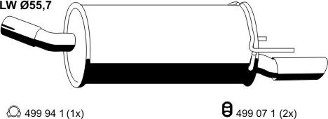 ERNST 055017 - Глушник вихлопних газів кінцевий avtolavka.club