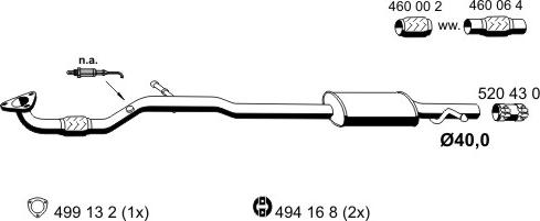 ERNST 055154 - Середній глушник вихлопних газів avtolavka.club