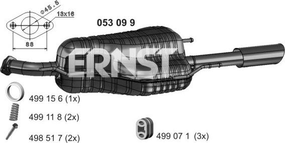 ERNST 053099 - Глушник вихлопних газів кінцевий avtolavka.club