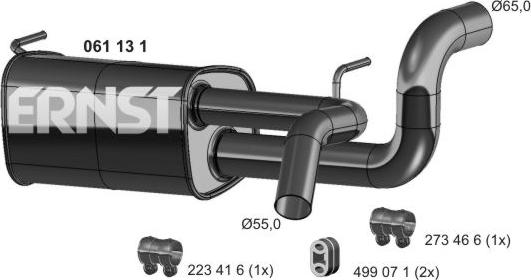 ERNST 061131 - Глушник вихлопних газів кінцевий avtolavka.club