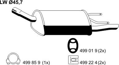 ERNST 011044 - Глушник вихлопних газів кінцевий avtolavka.club