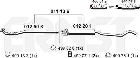 ERNST 011136 - Середній глушник вихлопних газів avtolavka.club