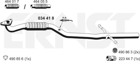 ERNST 034418 - Труба вихлопного газу avtolavka.club